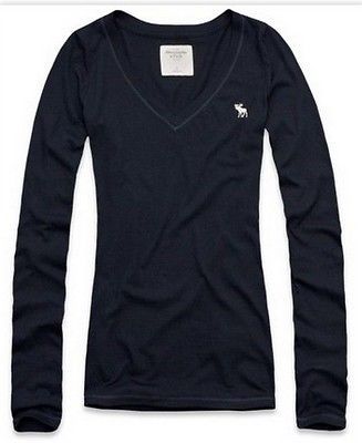 Blusinha Abercrombie Manga Azul Marinho - Tamanho P